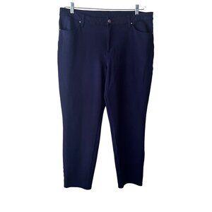 Chico's Women's Navy Blue Stretch Pants‎ Size 2.5R/ 14 R